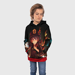 Толстовка-худи детская Hu Tao GENSHIN IMPACT, цвет: 3D-красный — фото 2