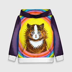 Детская толстовка Радужный кот Луиса Уэйна