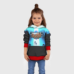 Толстовка-худи детская MOBILE LEGENDS BANG BANG МОБА ЛЕГЕНДС, цвет: 3D-красный — фото 2