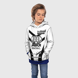 Толстовка-худи детская Audi Quattro, цвет: 3D-синий — фото 2