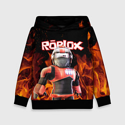 Толстовка-худи детская ROBLOX FIRE РОБЛОКС ОГОНЬ ПОЖАРНЫЙ, цвет: 3D-черный