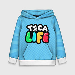Толстовка-худи детская Toca Life: Logo, цвет: 3D-белый