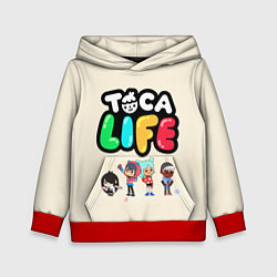 Толстовка-худи детская Toca Life: Persons, цвет: 3D-красный