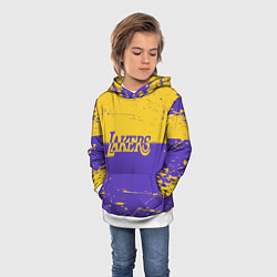 Толстовка-худи детская Kobe Bryant - Los Angeles Lakers - NBA, цвет: 3D-белый — фото 2