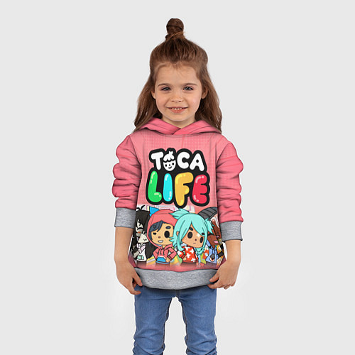 Детская толстовка Toca Life / 3D-Меланж – фото 4
