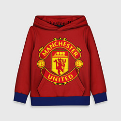 Толстовка-худи детская Manchester United F C, цвет: 3D-синий