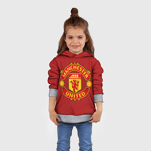 Детская толстовка Manchester United F C / 3D-Меланж – фото 4