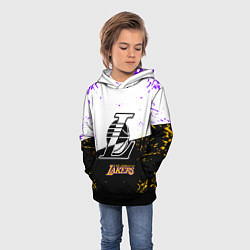 Толстовка-худи детская Коби Брайант Los Angeles Lakers,, цвет: 3D-черный — фото 2