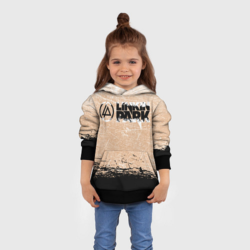 Детская толстовка Linkin Park Рок Группа Линкин Парк / 3D-Черный – фото 4