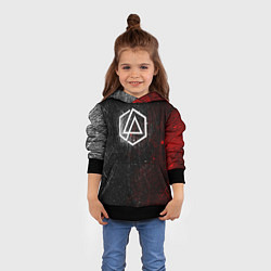 Толстовка-худи детская Linkin Park Logo Линкин Парк, цвет: 3D-черный — фото 2