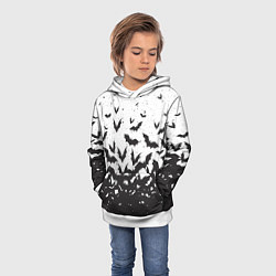 Толстовка-худи детская Летучие кровососы, цвет: 3D-белый — фото 2