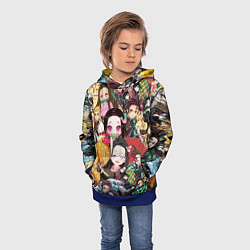 Толстовка-худи детская КЛИНОК РАССЕКАЮЩИЙ СТИКЕРБОМБИНГ, цвет: 3D-синий — фото 2