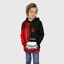 Толстовка-худи детская Camry Toyota glitch, цвет: 3D-красный — фото 2
