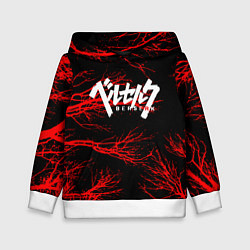 Толстовка-худи детская Berserk: Ветки деревьев, цвет: 3D-белый