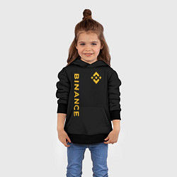 Толстовка-худи детская БИНАНС ЛОГО КАРБОН BINANCE LOGO, цвет: 3D-черный — фото 2