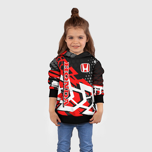 Детская толстовка Honda Хонда / 3D-Черный – фото 4