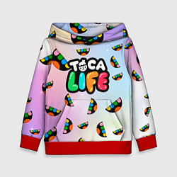 Толстовка-худи детская Toca Life: Smile Logo, цвет: 3D-красный