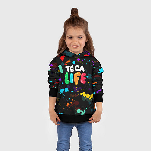 Детская толстовка TOCA BOCA RAINBOW PAINTS ТОКА БОКА РАДУЖНЫЕ КРАСКИ / 3D-Черный – фото 4