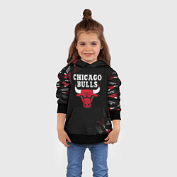 Толстовка-худи детская ЧИКАГО БУЛЛС БЫКИ CHICAGO BULLS, цвет: 3D-черный — фото 2