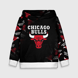 Толстовка-худи детская ЧИКАГО БУЛЛС БЫКИ CHICAGO BULLS, цвет: 3D-белый