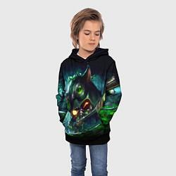 Толстовка-худи детская League of legends, Тимо, цвет: 3D-черный — фото 2
