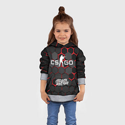 Толстовка-худи детская CS:GO 3D плиты, цвет: 3D-меланж — фото 2