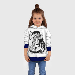 Толстовка-худи детская Туалетный мальчик Ханако Кун и девочка, цвет: 3D-синий — фото 2