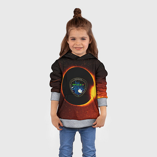 Детская толстовка SPACE X сингулярность / 3D-Меланж – фото 4