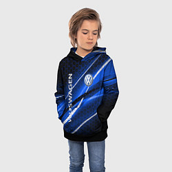 Толстовка-худи детская VOLKSWAGEN LOGO SPORT, цвет: 3D-черный — фото 2