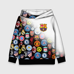 Толстовка-худи детская FC BARCELONA LOGOBOMBING, цвет: 3D-черный