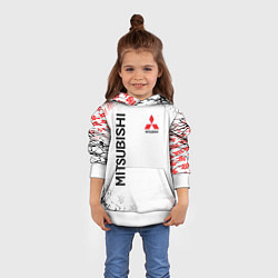 Толстовка-худи детская MITSUBISHI JAPAN STYLE SAMURAI AUTO, цвет: 3D-белый — фото 2