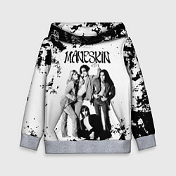 Толстовка-худи детская Maneskin Монэскин, рок - группа, цвет: 3D-меланж