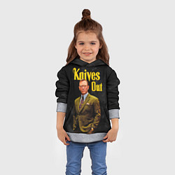 Толстовка-худи детская Достать ножи Knives Out, цвет: 3D-меланж — фото 2