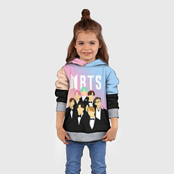 Толстовка-худи детская BTS БТС ART УЧАСТНИКИ, цвет: 3D-меланж — фото 2