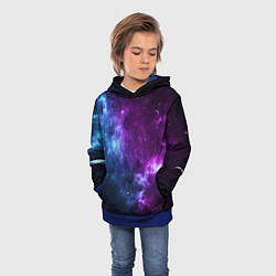Толстовка-худи детская NEON GALAXY НЕОНОВЫЙ КОСМОС, цвет: 3D-синий — фото 2