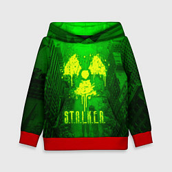 Толстовка-худи детская STALKER LOGO RADIATOIN NEON TOXIC, цвет: 3D-красный