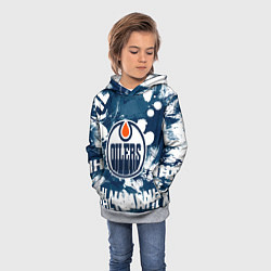 Толстовка-худи детская Эдмонтон Ойлерз Edmonton Oilers, цвет: 3D-меланж — фото 2