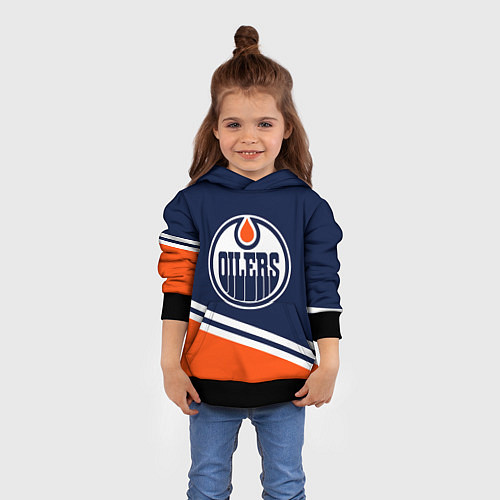 Детская толстовка Edmonton Oilers Эдмонтон Ойлерз / 3D-Черный – фото 4