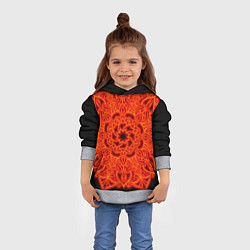Толстовка-худи детская Огненная мандала, цвет: 3D-меланж — фото 2