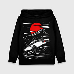 Толстовка-худи детская Toyota Supra: Red Moon, цвет: 3D-черный