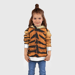 Толстовка-худи детская ТИГРИНАЯ ШКУРА, цвет: 3D-белый — фото 2