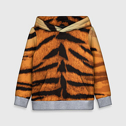 Толстовка-худи детская ТИГРИНАЯ ШКУРА, цвет: 3D-меланж