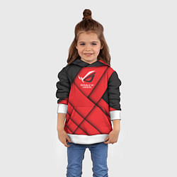 Толстовка-худи детская ROG - republic of gamers, цвет: 3D-белый — фото 2