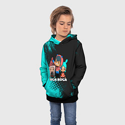Толстовка-худи детская Toca Boca Рита и Леон, цвет: 3D-черный — фото 2