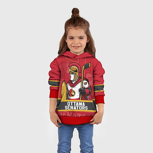 Детская толстовка Оттава Сенаторз, Ottawa Senators / 3D-Красный – фото 4