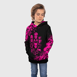 Толстовка-худи детская JOJO BIZARRE ADVENTURE ПЕРСОНАЖИ, цвет: 3D-черный — фото 2