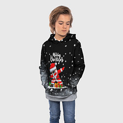 Толстовка-худи детская Santa Dabbing с подарками, цвет: 3D-меланж — фото 2