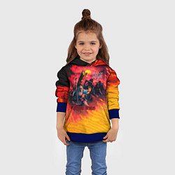 Толстовка-худи детская Крещение огнём - Ария, цвет: 3D-синий — фото 2