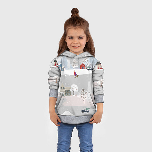 Детская толстовка Нoвoгодние Праздники продолжаются 2022 / 3D-Меланж – фото 4