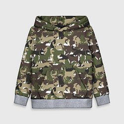 Толстовка-худи детская Камуфляж из Собак Camouflage, цвет: 3D-меланж